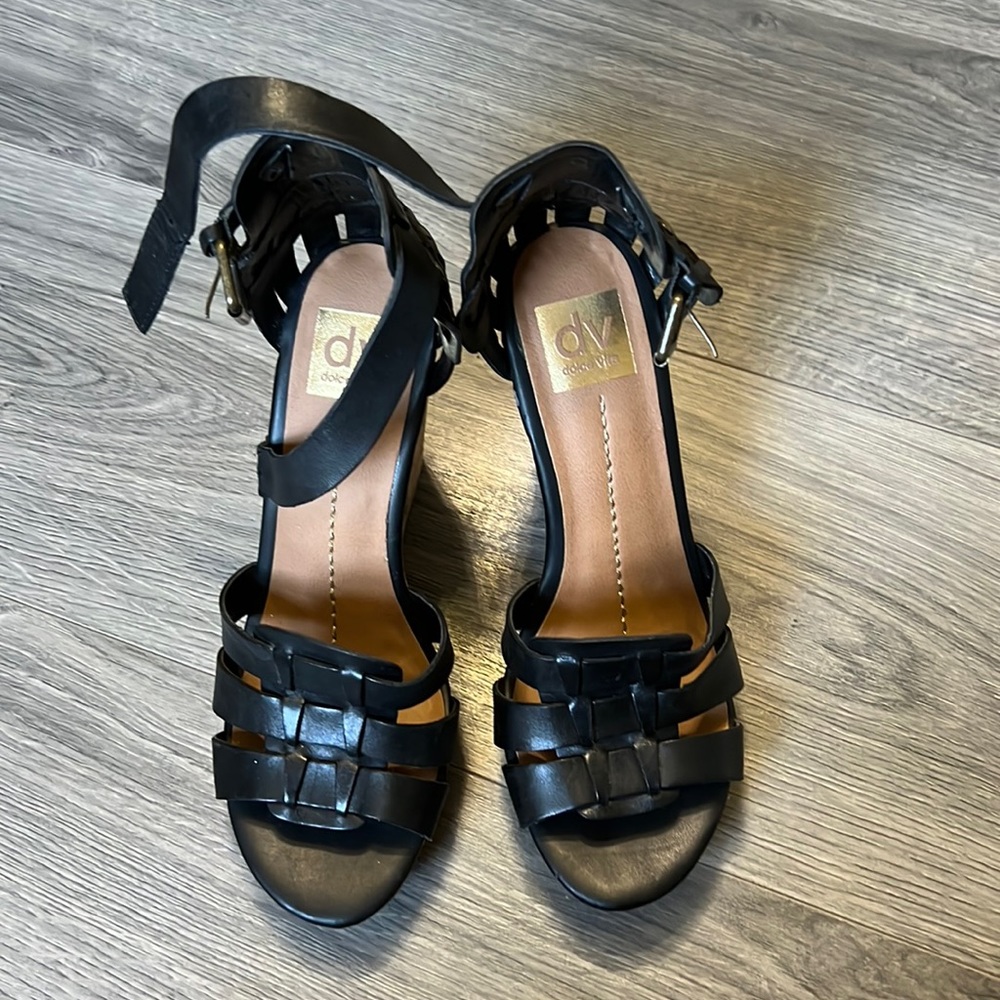 Dolce Vita wedge leather sandals for women